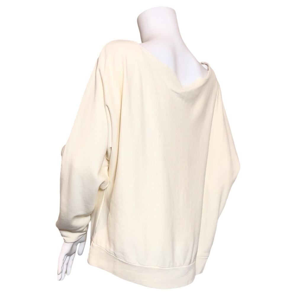 #T40 Lanston One Shoulder Pullover in Cream SZ L $139 - Picture 7 of 12